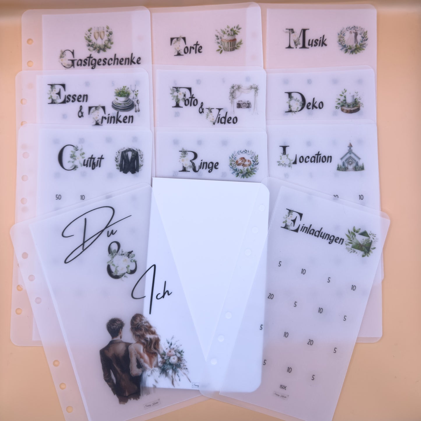 Du & Ich - Umschlag Set rund um die Hochzeit