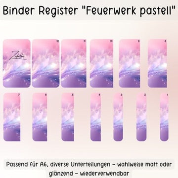 Binder Register A6 - 6er, 10er, 12er