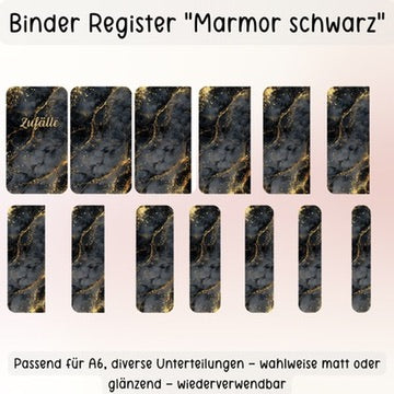 Binder Register A6 - 6er, 10er, 12er