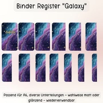 Binder Register A6 - 6er, 10er, 12er