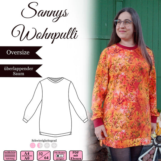 Sannys Wohnpulli - Größe 32-64 - EBook und Nähanleitung