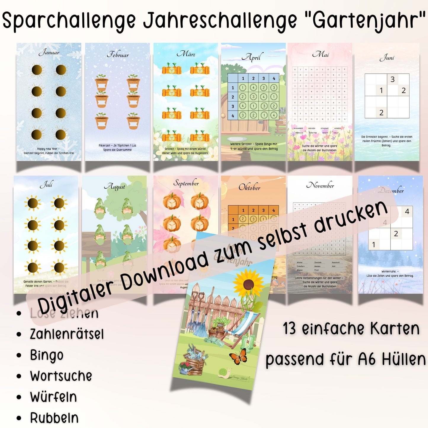 Jahres Spar-Challenge "Mein Gartenjahr" *Digital*