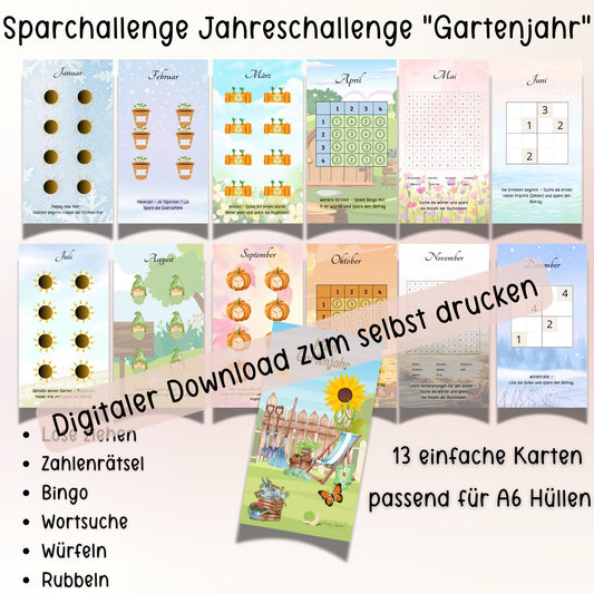 Jahres Spar-Challenge "Mein Gartenjahr" *Digital*